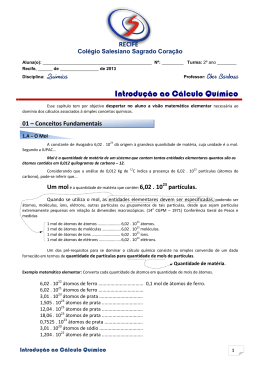 Introdu&ccedil;&atilde;o ao C&aacute;lculo Qu&iacute;mico