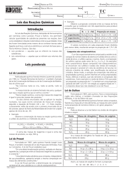 Leis das Rea&ccedil;&otilde;es Qu&iacute;micas