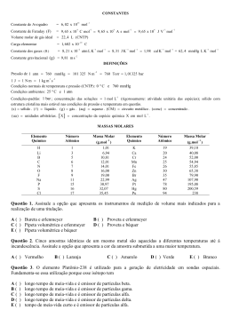 Prova - Qu  mica