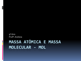 Massa atômica e massa molecular