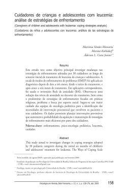 Cuidadores de crianças e adolescentes com leucemia