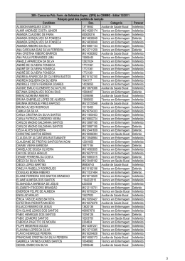 Edital n&ordm; 13/2011 - QPE - Deferidos e Indeferidos