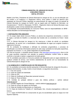 C&Acirc;MARA MUNICIPAL DE JARAGU&Aacute; DO SUL/SC