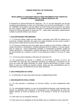 1 C&Acirc;MARA MUNICIPAL DE VASSOURAS EDITAL