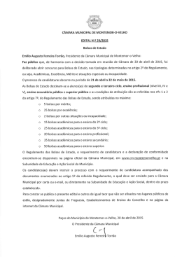 Edital N.º 29 - Bolsas de estudo - Câmara Municipal de Montemor