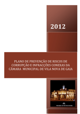 plano de preven&ccedil;&atilde;o de riscos de corrup&ccedil;&atilde;o e infrac&ccedil;&otilde;es conexas da