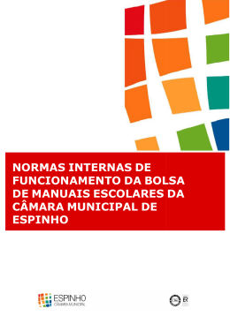 Normas Internas de Funcionamento da Bolsa de Manuais Escolares