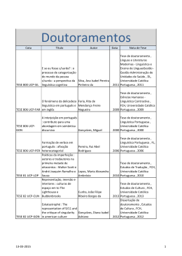 Doutoramentos - Universidade Cat&oacute;lica Portuguesa