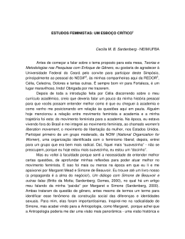 Estudos Feministas. Esbo&ccedil;o Cr&iacute;tico - RI UFBA