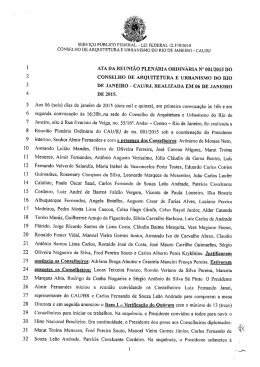 Realizada em 06 de janeiro de 2015