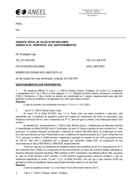 RESPOSTAS AOS QUESTIONAMENTOS DE