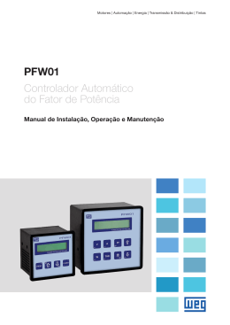 PFW01 Controlador Autom&aacute;tico do Fator de Pot&ecirc;ncia