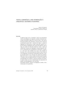 texto e gram&aacute;tica: uma introdu&ccedil;&atilde;o &agrave; lingu&iacute;stica sist&eacute;mico