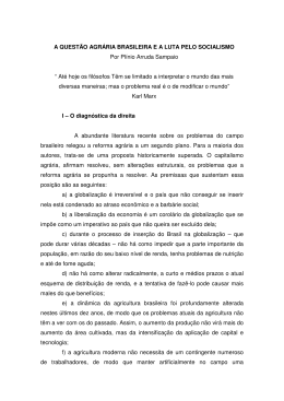A QUEST&Atilde;O AGR&Aacute;RIA BRASILEIRA E A LUTA PELO