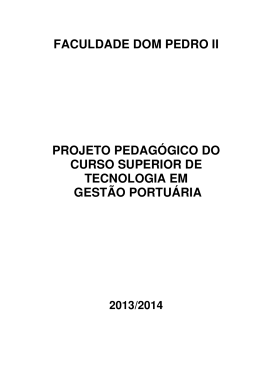 PPC Gestão Portuária - Faculdade Dom Pedro II