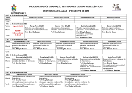 programa de p&oacute;s-gradua&ccedil;&atilde;o mestrado em ci&ecirc;ncias farmac&ecirc;uticas