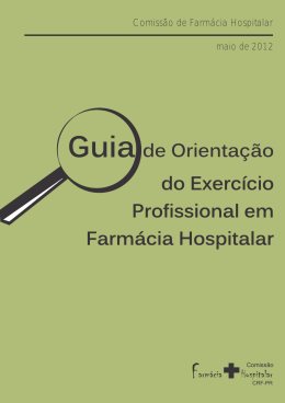 Guia do Exerc&iacute;cio Profissional em Farm&aacute;cia Hospitalar de - CRF-PR