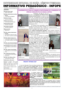 ACAD&Ecirc;MICOS DO CURSO DE FARM&Aacute;CIA PARTICIPARAM