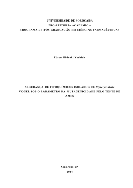 SEGURAN&Ccedil;A DE FITOQU&Iacute;MICOS ISOLADOS