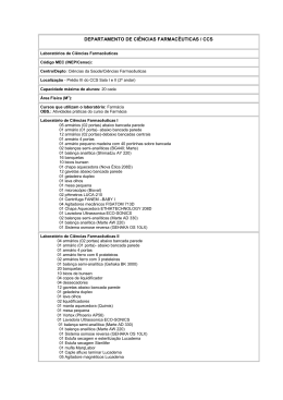 DEPARTAMENTO DE CIÊNCIAS FARMACÊUTICAS / CCS