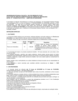 Abertura Edital - Araraquara