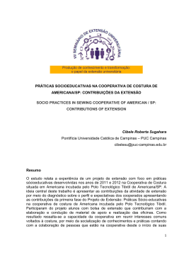 PR&Aacute;TICAS SOCIOEDUCATIVAS NA COOPERATIVA