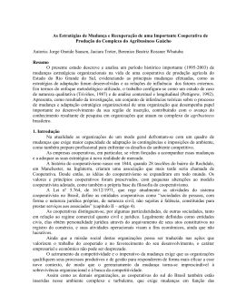 As Estrat&eacute;gias de Mudan&ccedil;a e Recupera&ccedil;&atilde;o de uma