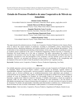 Estudo do Processo Produtivo de uma Cooperativa de