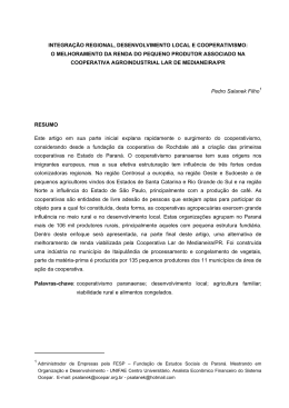 integra&ccedil;&atilde;o regional, desenvolvimento local e