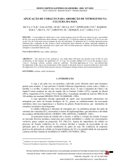 aplica&ccedil;&atilde;o de cobalto para absor&ccedil;&atilde;o de nitrogenio na cultura da soja