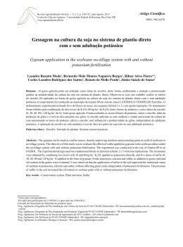 Gessagem na cultura da soja no sistema de plantio direto com e