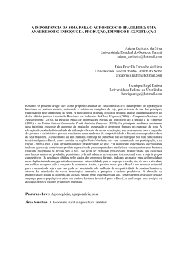 a import&acirc;ncia da soja para o agroneg&oacute;cio brasileiro