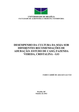 DESEMPENHO DA CULTURA DA SOJA SOB DIFERENTES