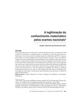 A legitima&ccedil;&atilde;o do conhecimento matem&aacute;tico pelos exames nacionais1