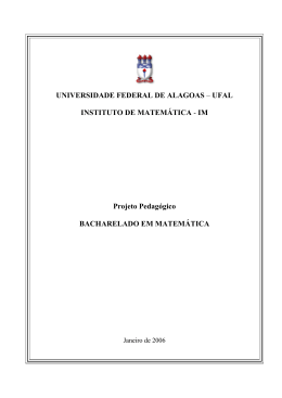 Matem&aacute;tica Bacharelado - Universidade Federal de Alagoas