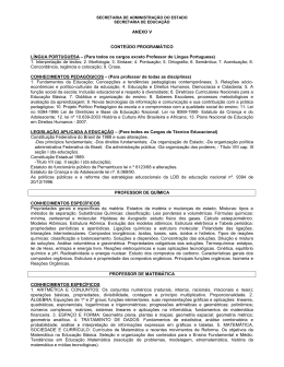 ANEXO V CONTE&Uacute;DO PROGRAM&Aacute;TICO L&Iacute;NGUA