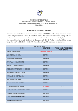 Resultado da An&aacute;lise Documental