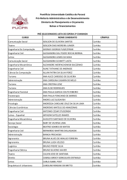 Pontif&iacute;cia Universidade Cat&oacute;lica do Paran&aacute; Pr&oacute;-Reitoria