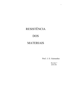 RESISTÊNCIA DOS MATERIAIS