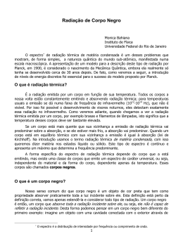 Radia&ccedil;&atilde;o de Corpo Negro - Instituto de F&iacute;sica / UFRJ