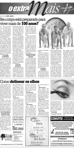 Seu corpo est&aacute; preparado para viver mais de 100 anos