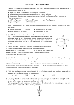 Exercícios 5 – Leis de Newton