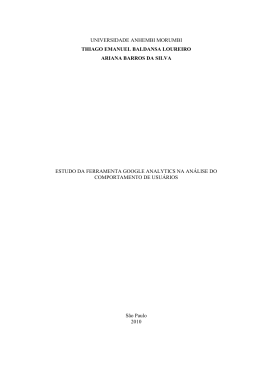 Estudo da ferramenta google analytics na an&aacute;lise do
