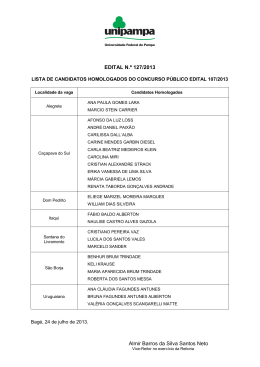 EDITAL N.º 127/2013 Almir Barros da Silva Santos Neto