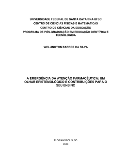 a emerg&ecirc;ncia da aten&ccedil;&atilde;o farmac&ecirc;utica