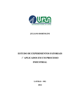 ESTUDO DE EXPERIMENTOS FATORIAIS 2k APLICADOS