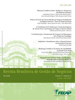 Revista Brasileira de Gest&atilde;o de Neg&oacute;cios