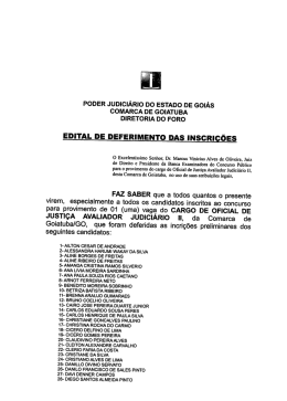 poder judiciário do estado de goiás comarca de goiatuba diretoria