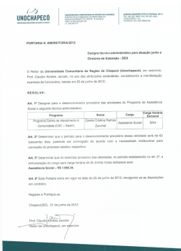 (J) - Unochapec&oacute;