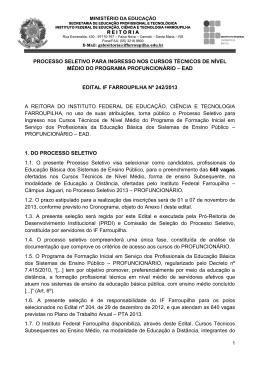 Processo Seletivo PROFUNCIONÁRIO